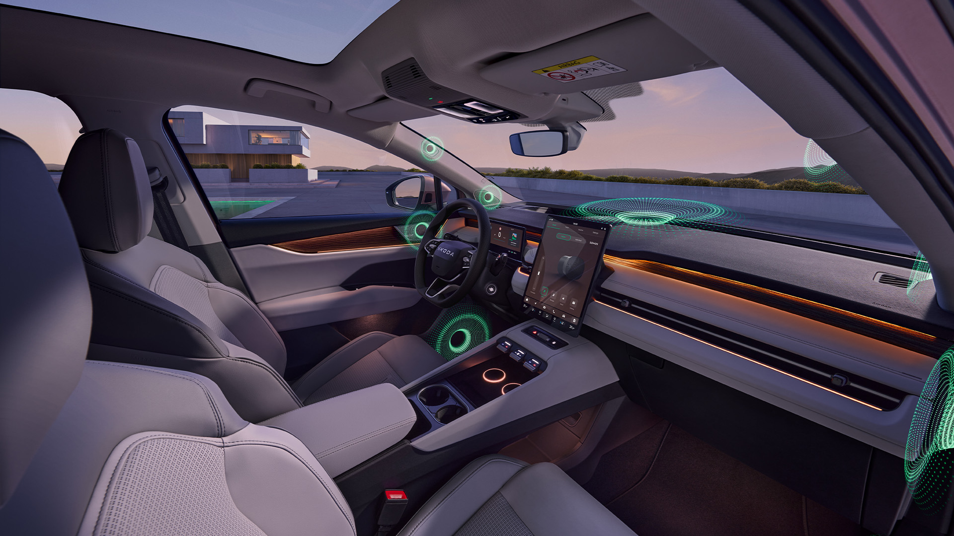 Ljudsystem Sonos i Skoda Peaq